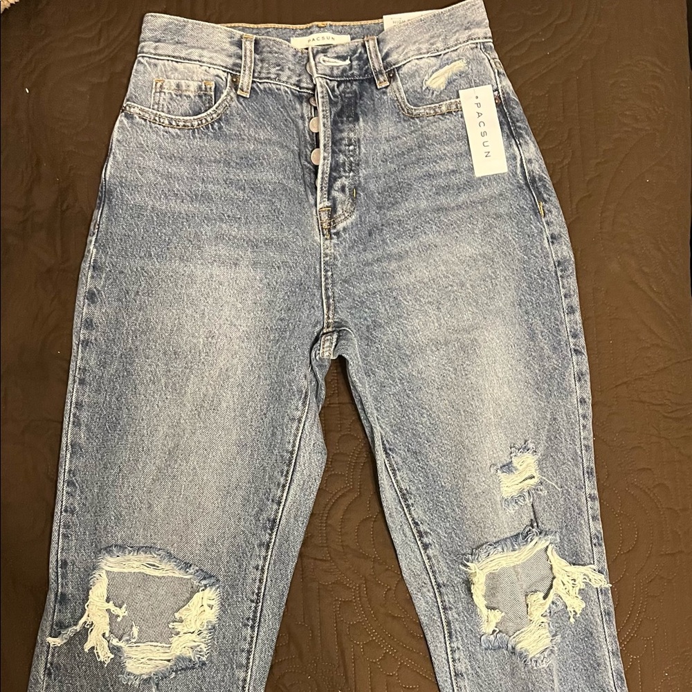 PACSUN High Rise Straight Leg Jeans